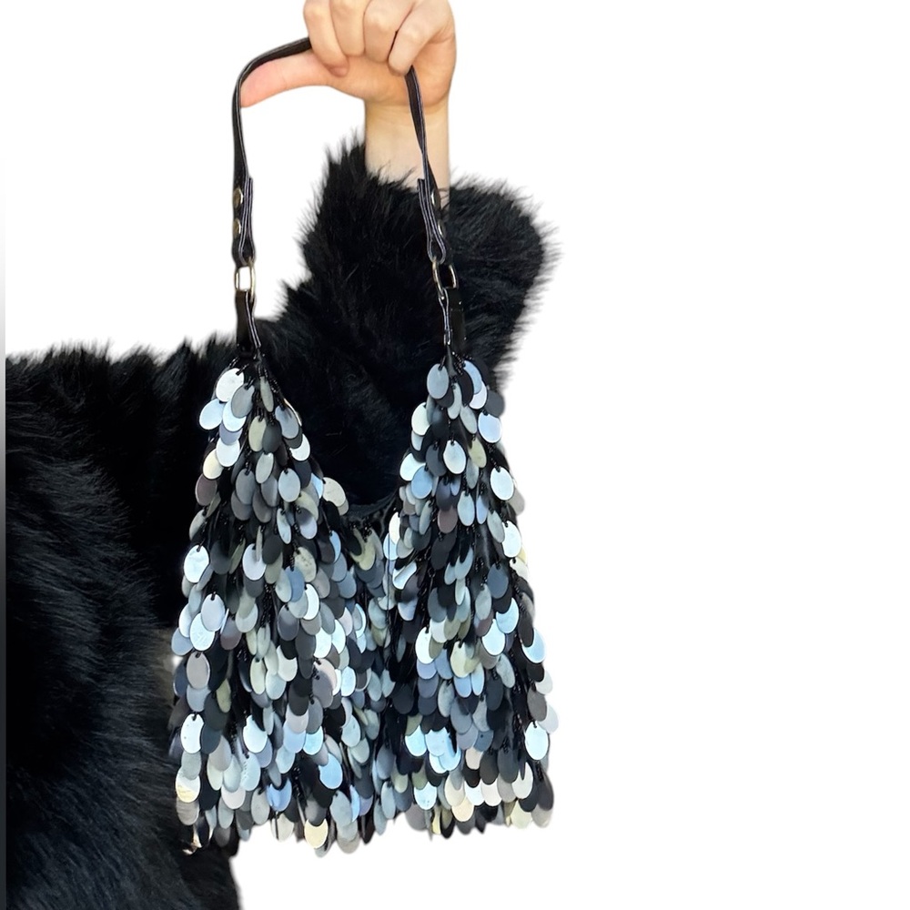 Y2K vintage aesthetic sequin beaded glamorous purse cache